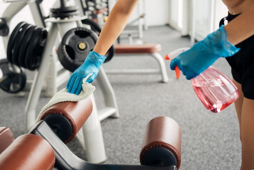 Cleaning recreational and common areas in a building